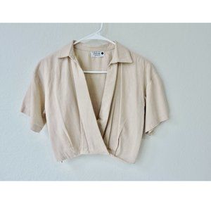 Pepita Perez linen light pink crop top size S